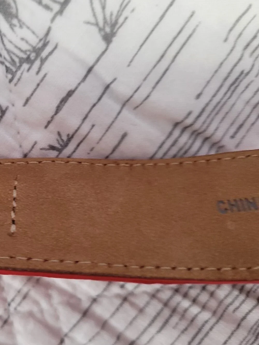 Brighton Red Leather Belt with Silver Size 34 x 1